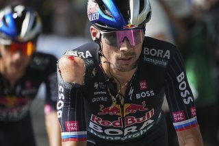 Primoz Roglic lors de son arrivée jeudi à Villeneuve-sur-Lot KEYSTONE/AP/Daniel Cole